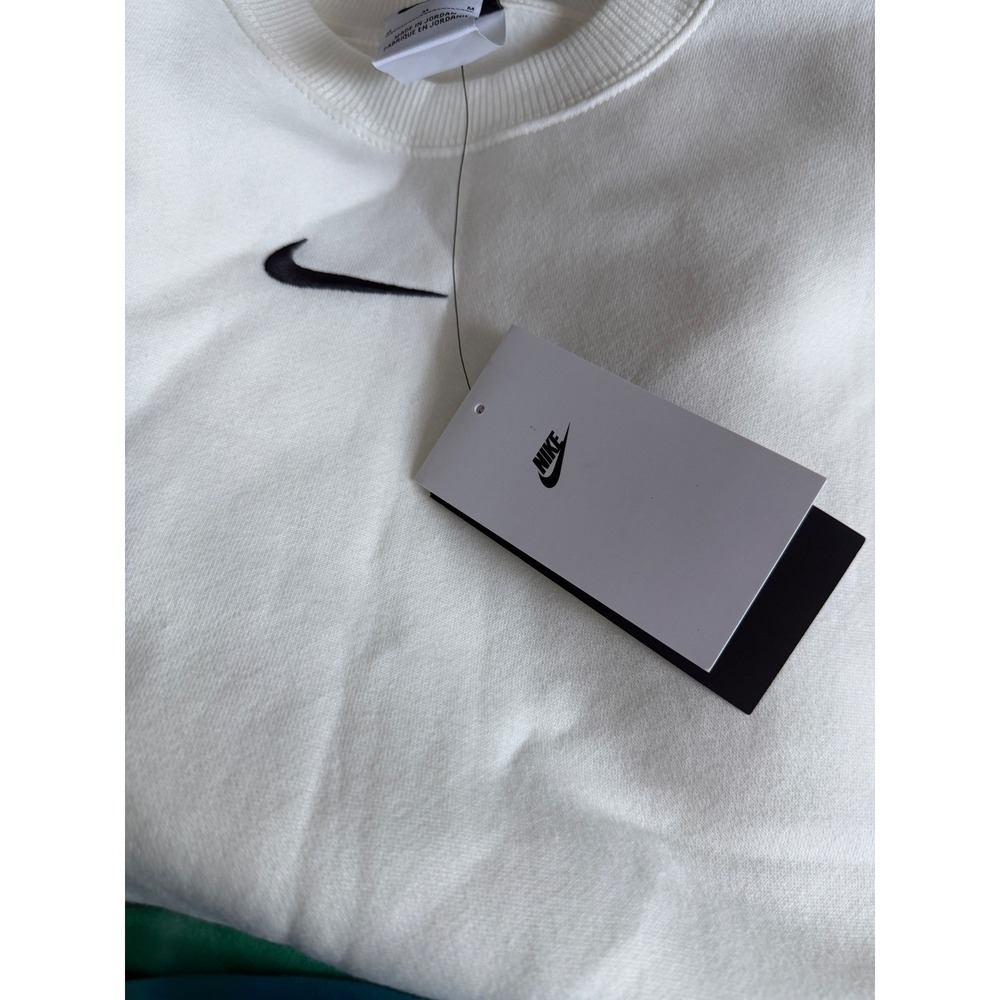 Nike Phoenix Fleece Over-Oversized Crewneck Sweatshirt Sail White Medium - Picture 6 of 9